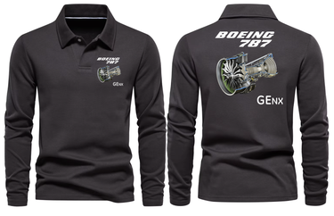 BOEING 787 LONG SLEEVE POLO